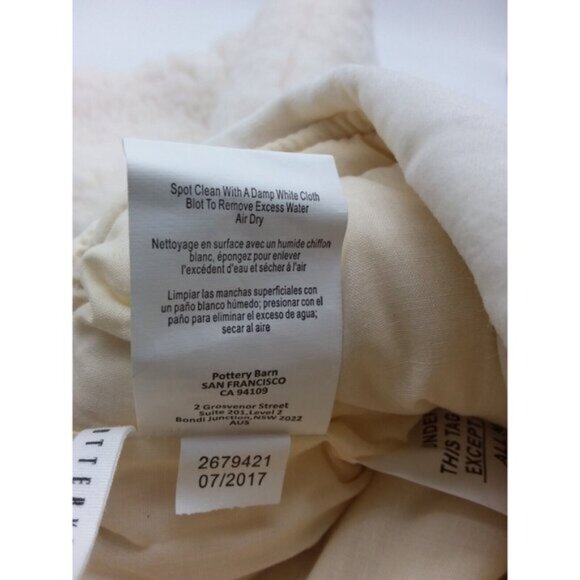 Pottery Barn Kris Faux Sheepskin with Bells Christmas Holiday Stocking Cream - Picture 7 of 10